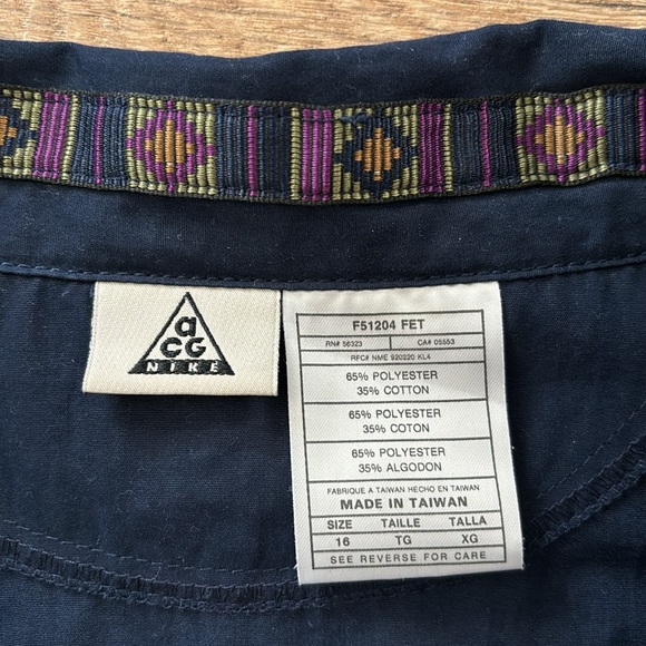 Nike ACG Cargo Utility Vest Full Zip Pockets Women’s 16 Blue Hiking - Picture 3 of 6